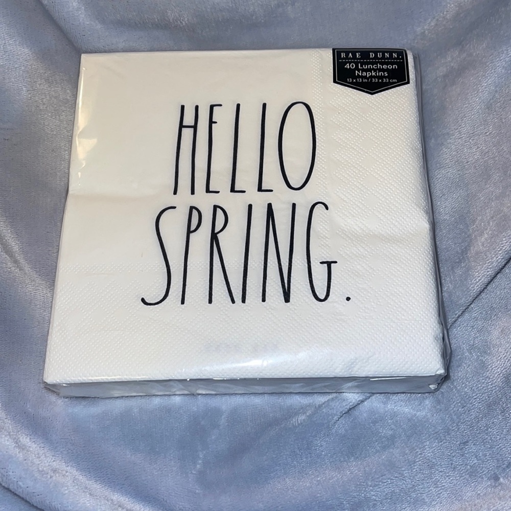 Rae Dunn Paper Luncheon Napkins “Hello Spring”